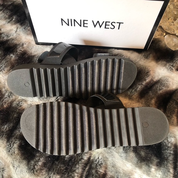 Nine West Black Patent Leather Gladiator Sandals - Picture 4 of 4